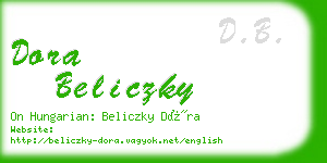 dora beliczky business card